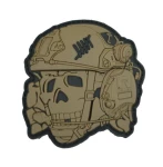 Патч (шеврон) «Totenkopf 3D» R3ICH. М’який ПВХ пластик. Койот