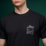 Футболка Basic Military T-Shirt. HMMWV. Cotton and Elastane, чорний 3