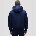 Куртка Alpha Industries MA-1 Hooded Rib Bomber. Синій 3