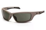 Захисні окуляри Venture Gear Tactical Howitzer Tan (forest gray) Anti-Fog, чорно-зелені в пісочній оправі
