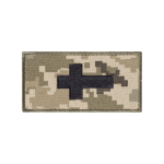 Погон ЗСУ капелан (чорна нитка, на липучці), 10 x 5 см. Піксель (мм-14)