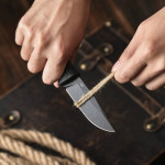 Ніж Ganzo G807BW-BK з чохлом. Чорний 2