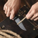 Ніж Ganzo G807BW-BK з чохлом. Чорний 2