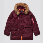 Куртка Alpha Industries N-3B Slim Fit Parka. Червоний 7