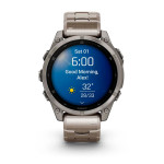 Смарт-годинник Garmin Fenix 8 AMOLED, Saph, Ti/Bare/Graphite w/TiBand, Excl, GPS, 47 mm. Титан 6