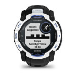Смарт-годинник Garmin Instinct 3, 50mm, Solar, Whitestone with Black Band, GPS. Білий 5