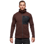 Мужская флисовая кофта с рукавом реглан Black Diamond Factor Hoody, Port/Black 2