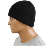 Шапка акрилова тонкої в'язки "Beanie Cap" Black 4