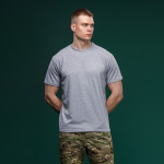 Футболка Basic Military T-shirt без логотипу. Cotton and Elastane, сірий 2