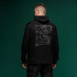 Худи M1 Mono коллекция Avdiivka. Топографическая карта. Cotton and polyester. Чёрный 4