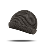 Шапка в’язана Docker Hat. Cotton and wool. Dark coffee