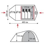 Намет Tramp Cave 3 (V2) TRT-021 3