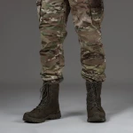 Берцы зимние тактические высокие WarFlex. Кожаные (нубуки). Повышенная крепкость. Олива 6