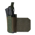 Боковой правосторонний эластичный подсумок для магазинов АК/AR и турникетов открытого типа с креплением на липучке. Олива 8 Боковой правосторонний эластичный подсумок для магазинов АК/AR и турникетов открытого типа с креплением на липучке. Олива 8