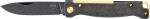 Ніж Boker Нiж Atlas Black Stonewash Brass, клинок 72 мм, сталь Sandvik 12C27 4