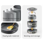 Patelnia ze składanym uchwytem Naturehike CNK2450CF010, 17,5 cm, aluminium 3