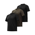 Комплект футболок Basic Military T-shirt. Cotton\Elastane, черный - олива
