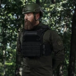Бронежилет 3-го класу (PRO). Вага 3.4 кг. Поліетиленові плити 1.4 кг. Чорний 2