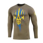 Футболка M-Tac Мститель длинный рукав Olive/Yellow/Blue, olive, олива