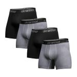 Комплект чоловічих трусів Soldier's Boxer (4 шт). Матеріал Charged Cotton. Сірий-Чорний