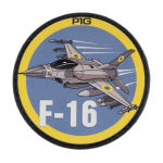 Нашивка на липучці "F-16" PVC Multi