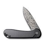 Ніж складаний Civivi Elementum II Damascus / Carbon Fiber & G10, чорний 3