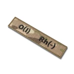 Шеврон (нашивка) група крові О (I) Rh (-), 2.5 х 12.5 см. Мультикам 3 Шеврон (нашивка) група крові О (I) Rh (-), 2.5 х 12.5 см. Мультикам 3