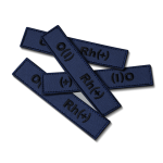 Шеврон (нашивка) група крові О(I) Rh(+), 2.5 х 12.5 см. Чорно-синій 2 Шеврон (нашивка) група крові О(I) Rh(+), 2.5 х 12.5 см. Чорно-синій 2