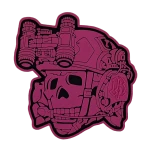 Патч (шеврон) «Totenkopf+dtnvs gen.1» R3ICH. Мягкий ПВХ пластик. Розовый