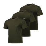 Комплект футболок (3 шт) Basic Military T-shirt 2.0. Cotton and Elastane. Олива