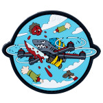 Патч (шеврон) «FPV» Brand Element. М’який ПВХ пластик. Синій