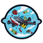 Патч (шеврон) «FPV» Brand Element. Мягкий ПВХ пластик. Синий