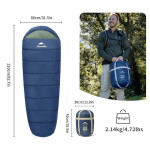 Спальник з капюшоном Naturehike MJ 600. Темно-блакитний 3 Спальник з капюшоном Naturehike MJ 600. Темно-блакитний 3