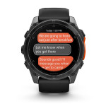 Смарт-годинник Garmin Fenix 8, 51mm, AMOLED, Glass/SS, SlateGray Steel/Black, BlkBnd, GPS. Чорний 7