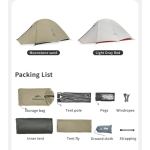 Намет надлегкий двомісний Naturehike Cloud Up Pro CNK2350WS020, 20D, пісочний 3 Намет надлегкий двомісний Naturehike Cloud Up Pro CNK2350WS020, 20D, пісочний 3