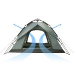 Намет тримісний автоматичний Naturehike NH21ZP008, оливково-зелений 4