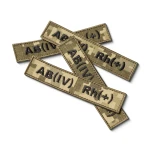 Шеврон (нашивка) група крові AB(IV) Rh(+), 2.5 х 12.5 см. Піксель (мм-14) 4 Шеврон (нашивка) група крові AB(IV) Rh(+), 2.5 х 12.5 см. Піксель (мм-14) 4