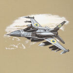 Футболка з малюнком "F-16" Tan 499 3 Футболка з малюнком "F-16" Tan 499 3