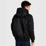 Куртка Alpha Industries MA-1 Hooded Rib Bomber. Чорний 3