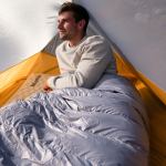 Спальний мішок Naturehike CW400 NH18C400-D пуховий розмір L жовто-сірий 6