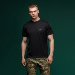 Футболка сітчаста AIR Coolmax 2.0. Легка та добре відводить вологу. Чорний 2 Футболка сітчаста AIR Coolmax 2.0. Легка та добре відводить вологу. Чорний 2