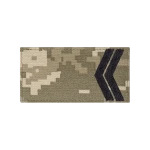 Погон ЗСУ молодший сержант (чорна нитка, на липучці). Піксель (мм-14)