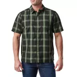 Сорочка тактична "5.11 Tactical® Nate Short Sleeve Shirt" Black Plaid