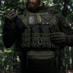 Подсумок одинарный пластиковый для магазина АК/AR. Олива 4 Подсумок одинарный пластиковый для магазина АК/AR. Олива 4