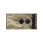 Погон ЗСУ підполковник (чорна нитка, на липучці). Мультикам