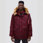 Куртка Alpha Industries N-3B Slim Fit Parka. Червоний