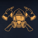 Футболка з малюнком "Пожежник" Navy 3