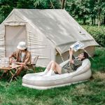 Матрац кемпінговий надувний Naturehike CNK2300DZ020 бежевий із вбудованим насосом 3 Матрац кемпінговий надувний Naturehike CNK2300DZ020 бежевий із вбудованим насосом 3