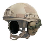 Активні навушники Walker's Razor Slim з кріпленням на шолом та гелевими амбушюрами. Койот