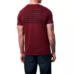 Футболка з малюнком "5.11 Tactical® American Flag Sticks" Merlot 2